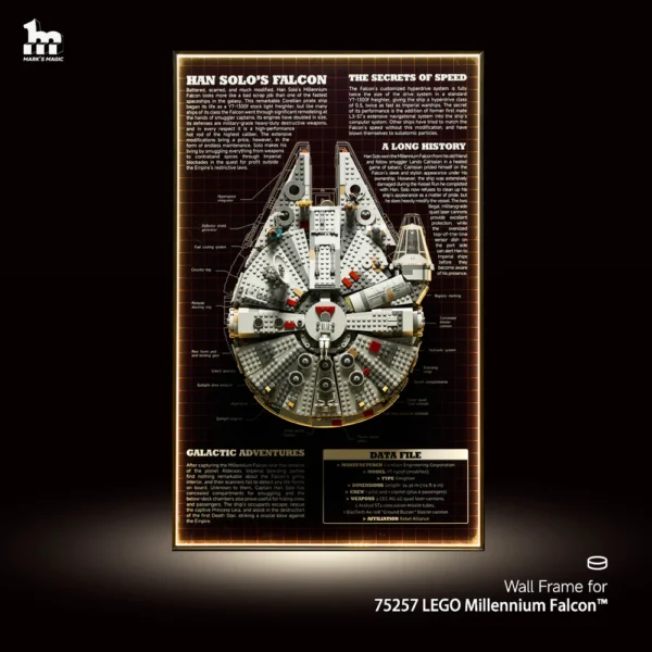 Wall display Millennium Falcon