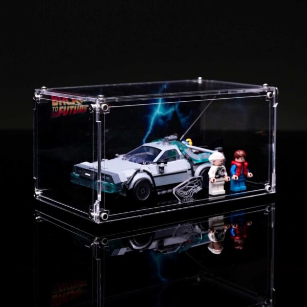 DISPLAY CASE TIME MACHINE FROM BACK TO THE FUTURE